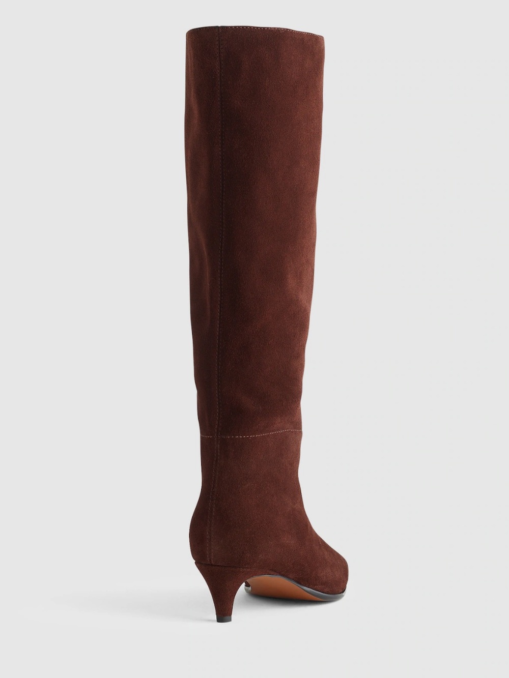 NEW Madewell The Emilie Tall Boot pull on Suede Chocolate Raisin 7 NX078 $348 - Picture 3 of 11